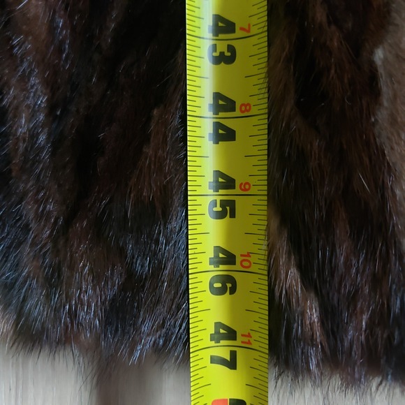 Evans Mink Fur Coat Womens S Brown Real Mink Vintage Long Floor Length Capsule - Picture 7 of 7